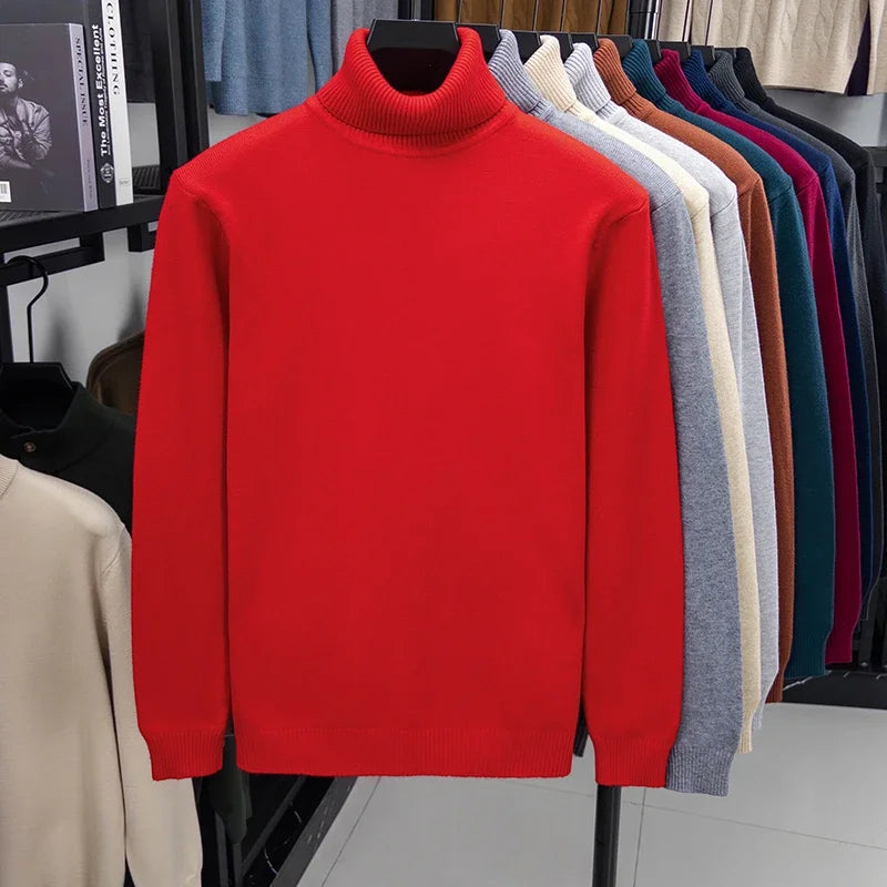 Autumn Mens High Quality Turtleneck Sweater