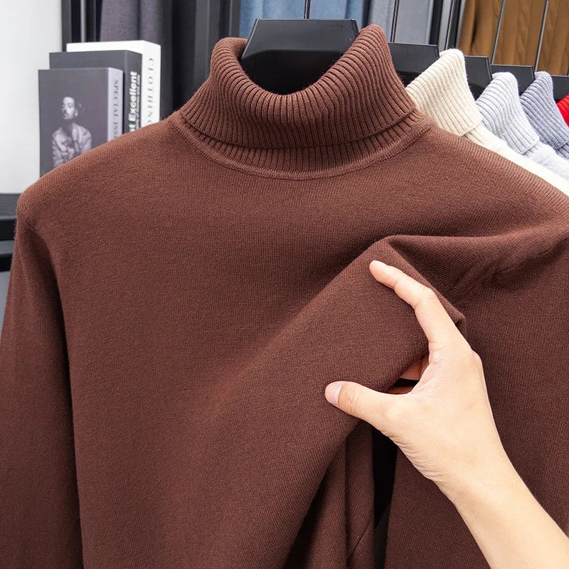 Autumn Mens High Quality Turtleneck Sweater