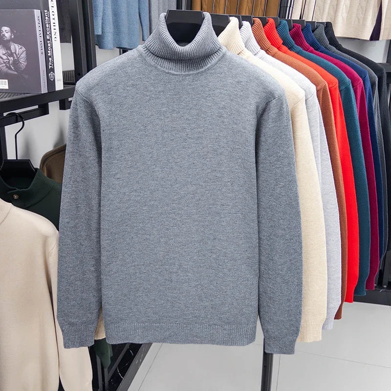 Autumn Mens High Quality Turtleneck Sweater
