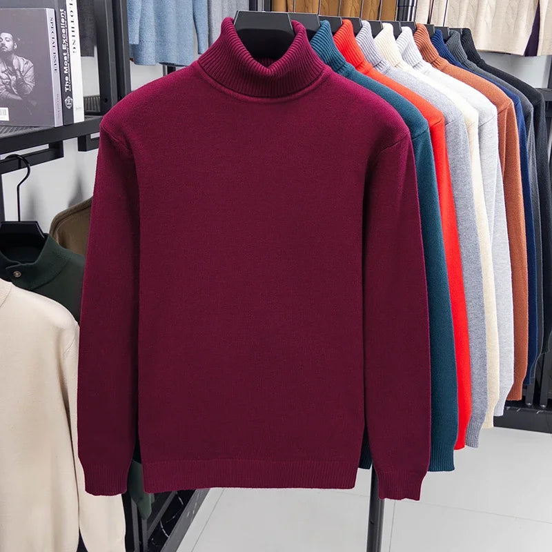 Autumn Mens High Quality Turtleneck Sweater