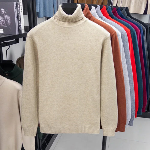 Autumn Mens High Quality Turtleneck Sweater