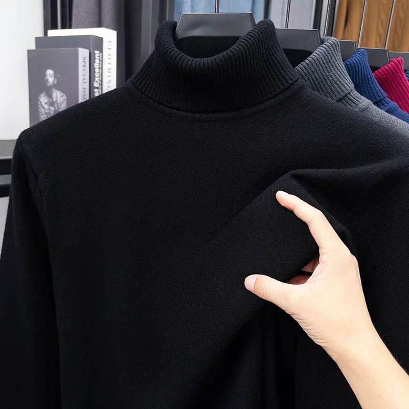 Autumn Mens High Quality Turtleneck Sweater