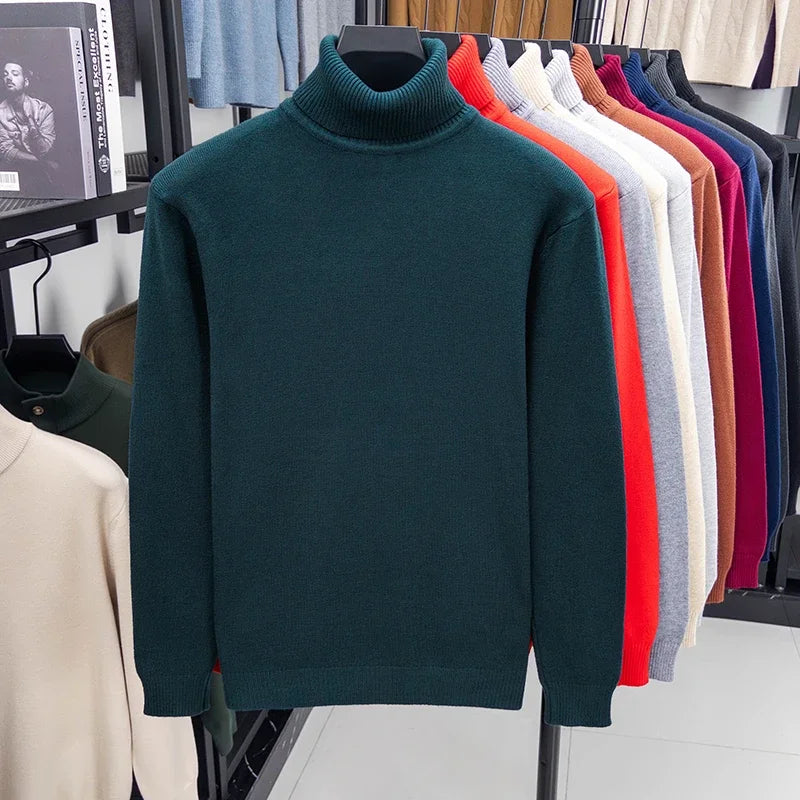 Autumn Mens High Quality Turtleneck Sweater