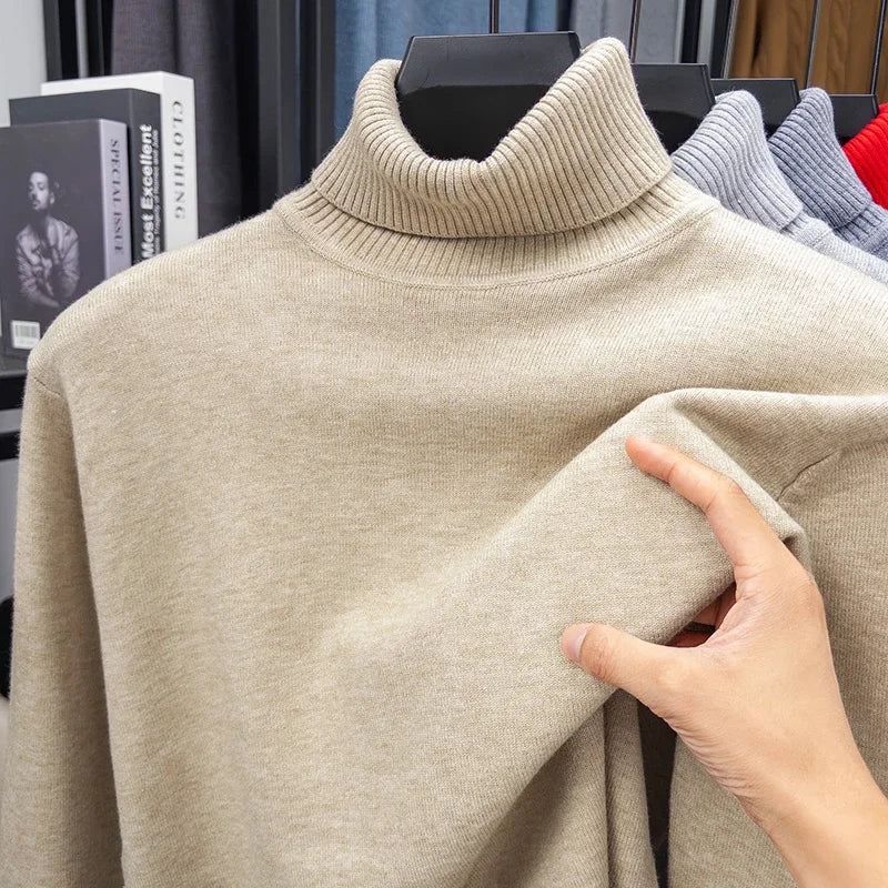 Autumn Mens High Quality Turtleneck Sweater