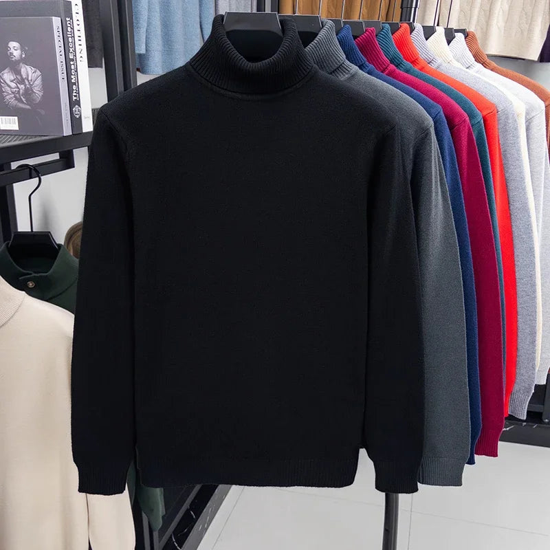 Autumn Mens High Quality Turtleneck Sweater