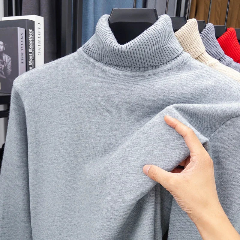 Autumn Mens High Quality Turtleneck Sweater