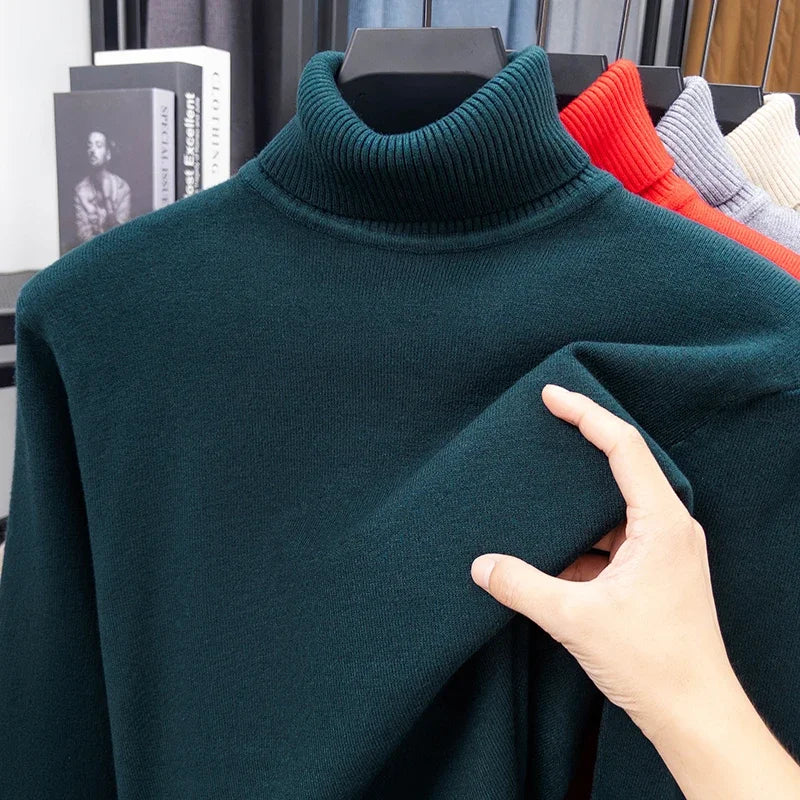 Autumn Mens High Quality Turtleneck Sweater