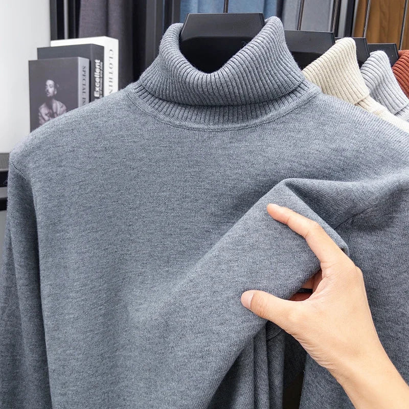 Autumn Mens High Quality Turtleneck Sweater