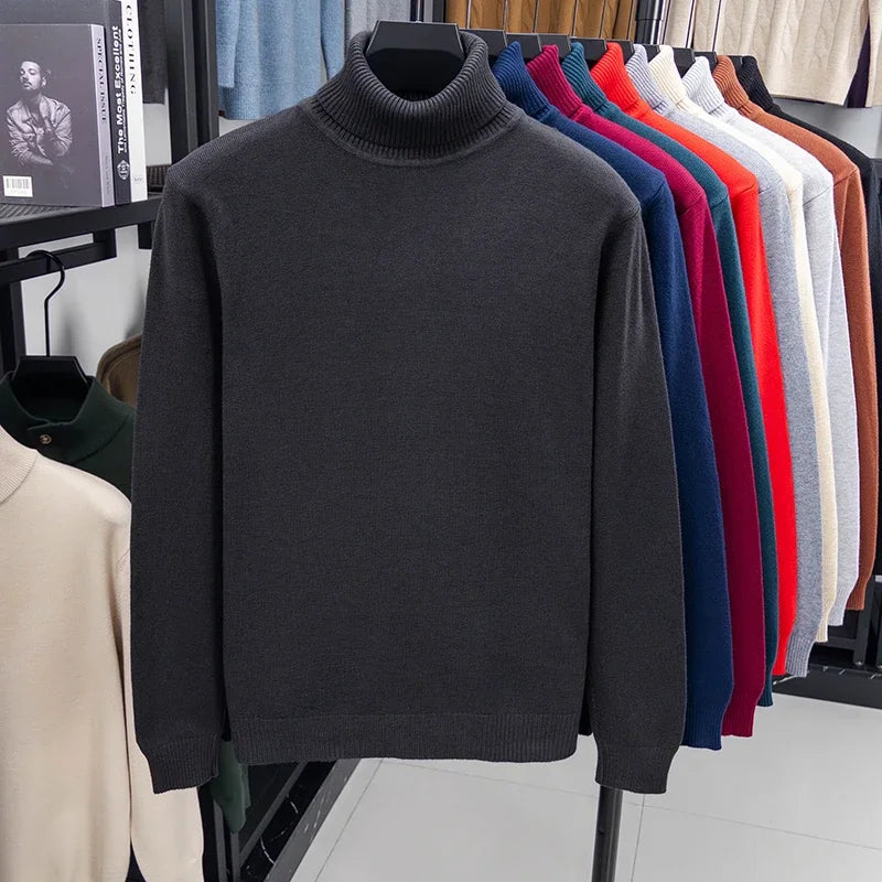 Autumn Mens High Quality Turtleneck Sweater
